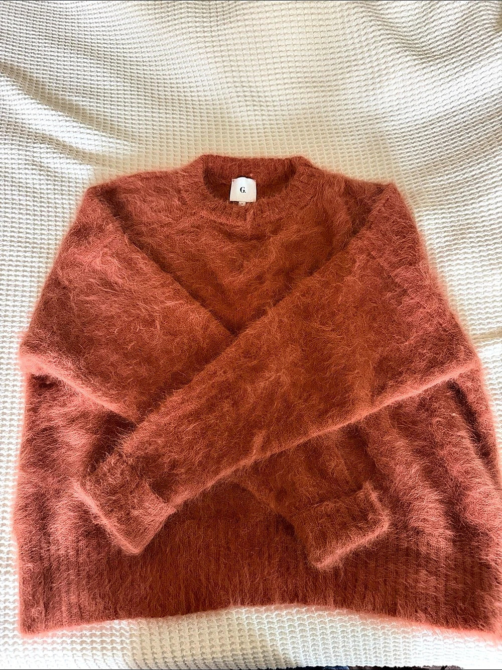 G. Label Angora Blend Sweater in Brown Size Medium Like New